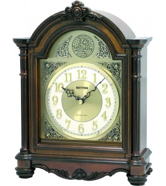 Rhythm CRH167NR06 Wood Table Clock