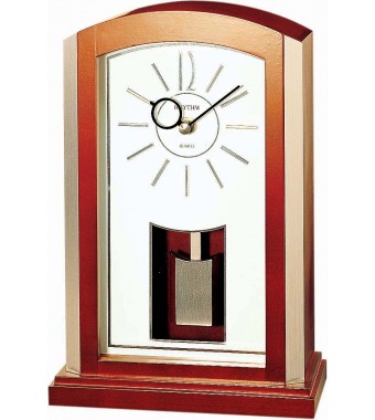 Rhythm CRP608NR06 Wood Table Clock